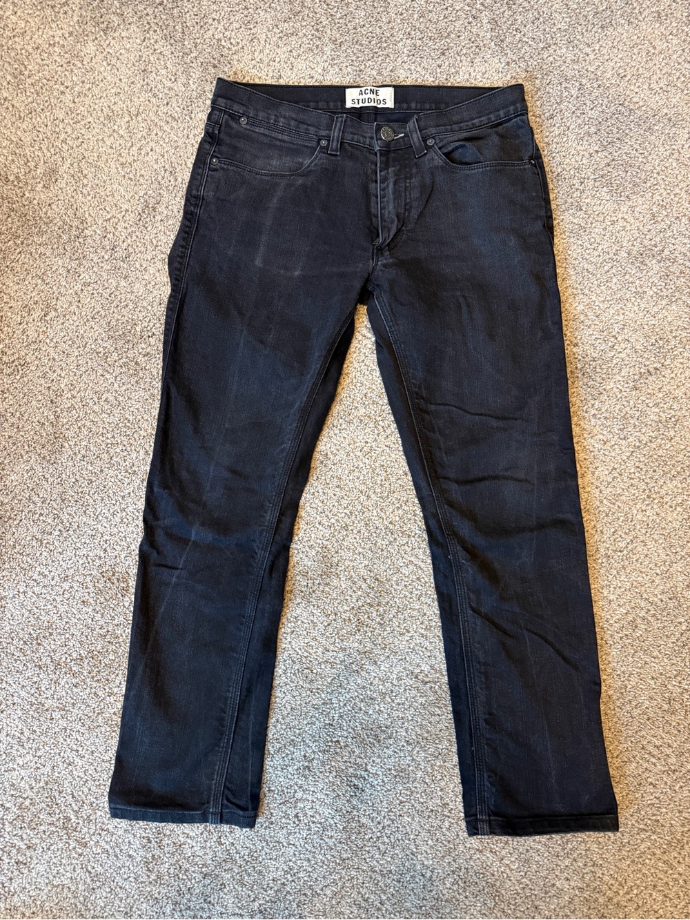 Acne Studios Women’s size 30 Low rise Faded Black Slim Straight Jeans